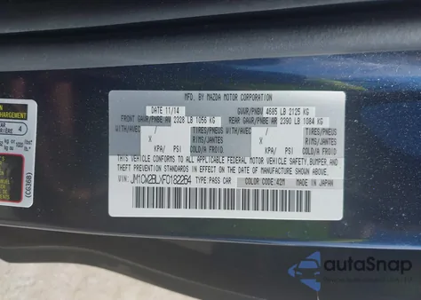 2015 Mazda Mazda5 Sport z USA, uszkodzony, nr VIN JM1CW2BLXF0182264